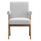 Modway Lyra Fabric Dining Room Chair - Light Grey - 2 Pack-9