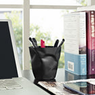 Modway Lava Pencil Holder - Black-"Crumpled paper" design