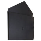 JAM Paper Kraft Button and String Tie Portfolio Large - 9 1/4 x 14 x 3/8 - Black Recycled-This simple, reliable portfolio is the perfect way to carry all your files, paperwork, notebooks, and art projects