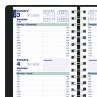 Blueline 2027 Two-Day Diary, Twin-Wire Binding, 8" x 5", Bilingual, Black-Telephone and address section