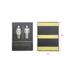 Futech Grey Washroom Sign Man/Woman with Braille-Durable Plastic Structure