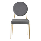 Modway Craft Performance Velvet Dining Side Chair - Gold/Grey-9