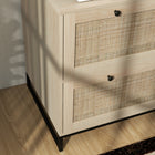Vinsetto 2-Drawer Filing Cabinet with Lock - Natural Wood-Melamine faced particleboard ensures sturdiness and is easy to clean