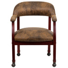 Flash Furniture Bomber Jacket Brown Luxurious Conference Chair with Accent Nail Trim & Casters-Captain's Chair
