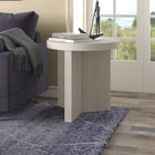 Hudson&Canal Holm 22"W Round Side Table - Alder White-Clean with a soft, dry cloth and no harsh chemicals or abrasive cleaning materials