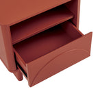 Manhattan Comfort Ella 19.7" Modern Nightstand - Terracotta-Thick Rectangular 6.9 in. Sled Legs Offer Stability and a Unique, Modern Twist on a Classic Sled-Base