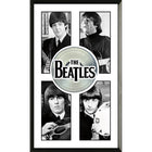 Beatles Black and White Close-ups with Platinum LP - Framed Print - 24" x 36"-Premium music memorabilia