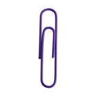 JAM Paper Colourful Jumbo Paper Clips - 2"- Purple - 75 Pack-Quantity: 75 per box | Packed in a reusable clear box to keep your desktop or your desk drawer organized