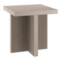 Hudson&Canal Boden 22"W Square Side Table - Alder White-A contemporary Scandinavian design for your living room, den, and more