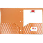 JAM Paper Plastic Colour POP Folders - 2 Pocket Durable Folders with 3 Hole Punch - Assorted Polka Dot Colours - 6 Pack-Size: 9.5" x 11.5"