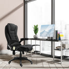 Vinsetto Massage Office Chair with 6-Point Vibration - Black-Controlled by wired remote controller, with side pocket for storage