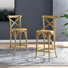 Modway Gear Counter Stool - Natural-Non-Marking Foot Caps