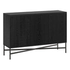 Hudson&Canal Brighton 48"W Buffet Table - Black Grain-A modern contemporary design for your dining room, kitchen, or den