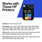 HP 63/65 XL B87FDAN Ink Cartridge Combo - Standard Yield - Black/Tri-Color - 2 Pack-High‑yield black cartridge reduces replacements