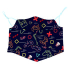 Oliver's Labels 2-Ply Non-Medical Kids Scarf Face Mask - Arcade-Sits comfortably around the neck when not in use.