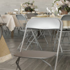 Flash Furniture HERCULES Series Premium Grey Plastic Folding Chair - 10 Pack-10