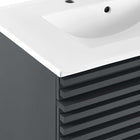 Modway Render 30" Wall-Mount Bathroom Vanity - Grey/White-Fixtures Not Included