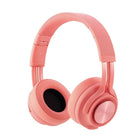 Basic Tech BTRFCR Bluetooth 5.0 Wireless Folding Headphones - Coral-Deep Base