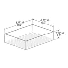 Azar Large Stackable Plastic Storage Bin - 2.5" x 8.62" x 6.5" - Clear - 4 Pack-Maximize vertical space and build layered organization systems