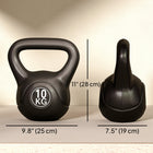 Soozier 22 lb Fitness Kettlebell-Plastic frame with sand reduces corrosion, chipping and noise