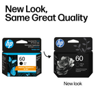 HP 60 Black Original Ink Cartridge (CC640WN)-HP Printer compatibility: HP Deskjet D2530, D2545, F2430, F4224, F4440, F4480. HP ENVY 100, 110, 111, 114, 120. HP Photosmart C4640, C4650, C4680, C4780, C4795, D110.