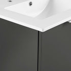 Modway Maybelle 24" Wall-Mount Bathroom Vanity - Grey/White-Melamine Construction