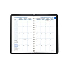 Staples 2027 Weekly/Monthly Planner - 8" H x 4-7/8" W - Black - Bilingual-Weekly: one week per two-page spread with past/present/future months reference, and notes section on bottom left page, monthly: one month per two-page spread with past/present/future month reference, block format, and notes section on side