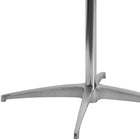 Flash Furniture 30" Round Wood Cocktail Table with 30" & 42" Columns-Chrome Column Finish