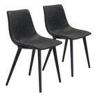 Zuo Daniel Dining Chair - Vintage Black - Set of 2-Assembly required