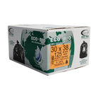 Eco II Oxo-Biodegradable Garbage Bags - 30" x 38" -  Extra Strong - Black -  125 Pack-125 Pack