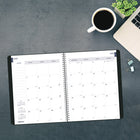 Blueline Monthly Academic Planner - 11" H x 8 1/2" W - Black - English-Notes section