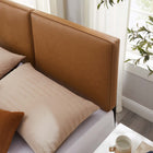 Modway Lindee Vegan Leather King Headboard - Tan-Vegan Leather Upholstery