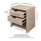 Hudson&Canal Clarice Rectangular Nightstand - 24" W - Alder White-Features easy assembly