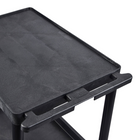 Luxor Flat Top/Tub Bottom Shelf Cart, Black, (TC21-B)-Weight Capacity: 400 lbs (evenly distributed)