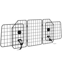 PawHut Adjustable Heavy-Duty Steel Wire Mesh Dog Car Barrier - Black-Adjustable width of 36.6" -59.1" (93-150 cm) fits various car models 