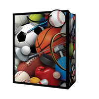 Millbrook Studios Gift Bags - Jumbo - Sports - 12 Pack (47619)-Twisted rope handles