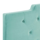 Modway Juliet Tufted Performance Velvet King/California King Headboard - Mint-Durable Stain-Resistant Fabric