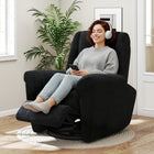 HOMCOM Power Recliner with USB Ports - Black-Gentle rocking motion adds soothing relaxation  