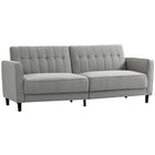 HOMCOM Modern Convertible Sofa Bed - Grey-3 back angles (up to 180°) allow you to convert it from a three-seater sofa to a recliner or a temporary double bed. Each side could recline individually