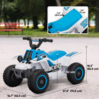 Qaba Kids 6V Battery Powered Ride-on ATV with Headlights - White-Travels at 1.9 mph (3 km/h), matching an adult's walking speed 