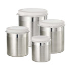 Tramontina Canister Set - White Lids - 4 Piece Set-Ideal for storing non-perishable food