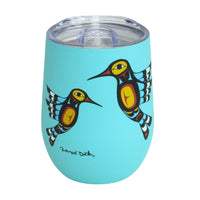 Oscardo Francis Dick Hummingbird Indigenous Art Tumbler-Authentic Indigenous art tumblers by Oscardo featuring designs from First Nations, Inuit, and Métis artists across Canada