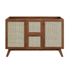 Modway Soma 48" Single or Double Sink Compatible Bathroom Vanity Cabinet - Walnut-Wood Grain Finish