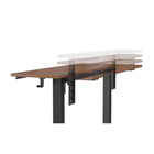 Uplite Electric Height Adjustable Standing Desk with Adjustable Shelf Desktop - Brown-The high-quality engine and strong desk base provides powerful and smooth height adjustment with LED control panel. With the help of the horizontal brake lever and thickened desk legs, the desktop can be moved without tilting to keep your devices safe and secure