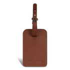 Champs Onyx Leather Luggage Tags - Brown-Leather Luggage Tag