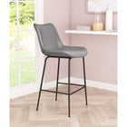 Zuo Byron Counter Stool - Grey-Assembly required