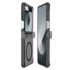 ITSKINS Hybrid_R Case Hinge with MagSafe Galaxy Z Flip 7 - Smoke/Transparent-Premium drop protection up to 3m/10ft
