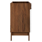 Modway Render 36" Bathroom Vanity Cabinet - White/Walnut-Soft-Close Doors