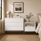 Manhattan Comfort Avira 35" Mid-Century Modern 3-Drawer Dresser - White-9