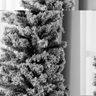 HOMCOM 6' Snow-Flocked Pencil Artifical Christmas Tree - Black-Detachable, foldable base for easy storage 